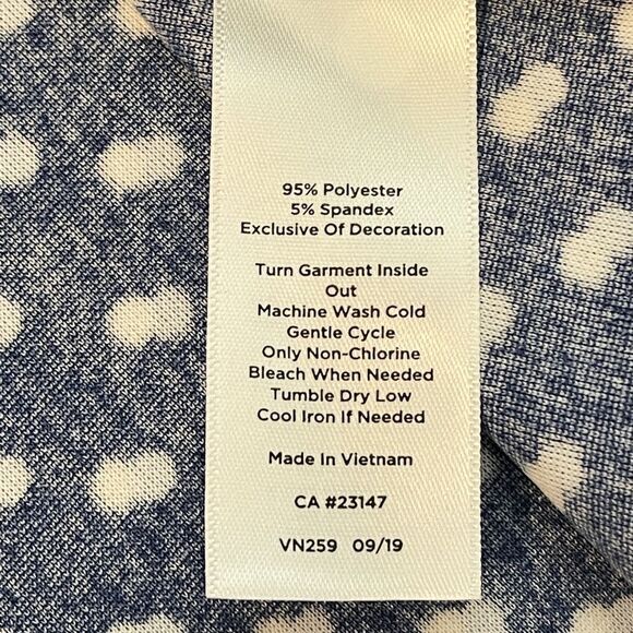 Talbots Tie Neck Pleated Top Size MP - Picture 6 of 7